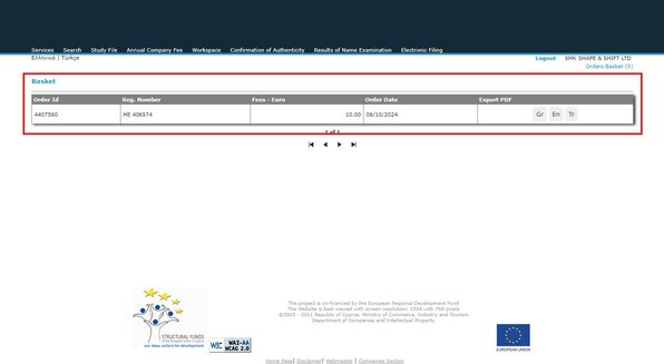 Company data in workspace